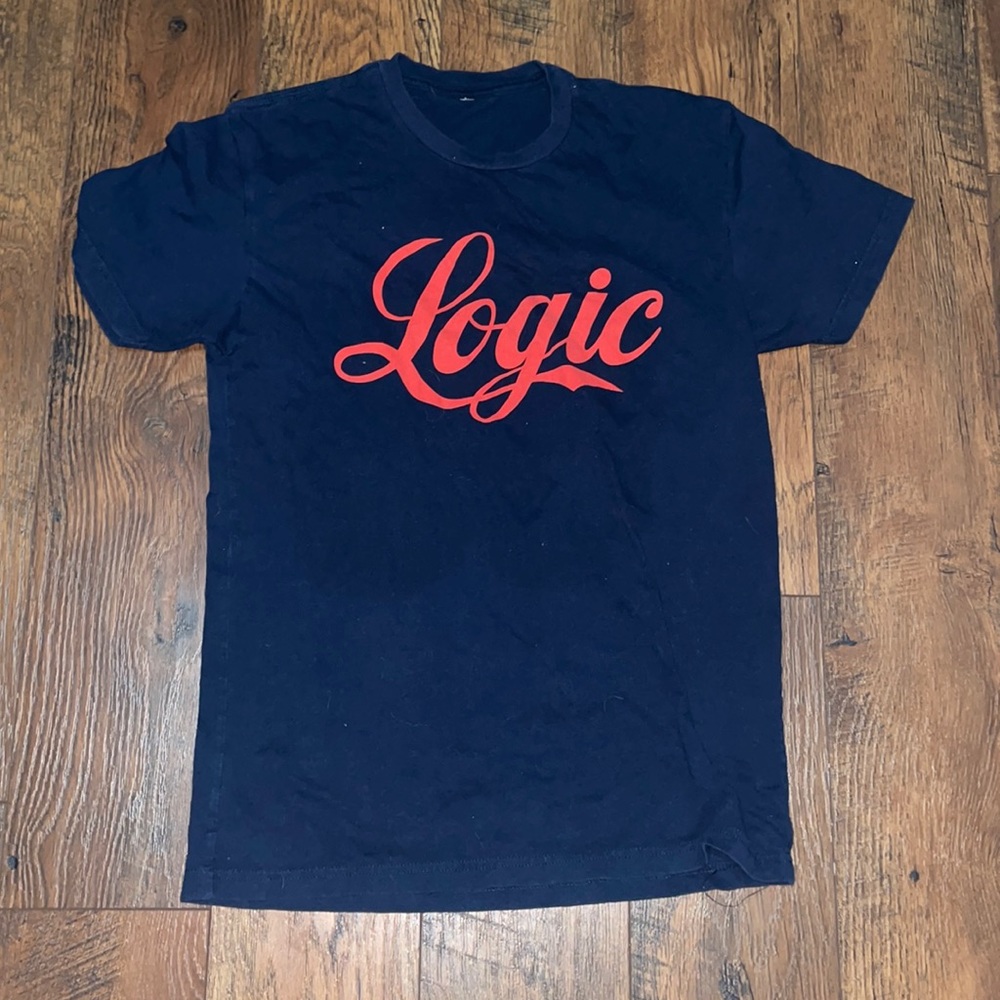 Logic concert shirt, blue and red, 100% cotton, size medium, great condition